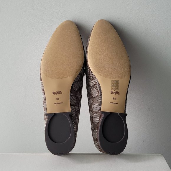 $129 *NEW* COACH Irene Mule Oak/Maple (8.5 & 9.5) - Picture 5 of 12